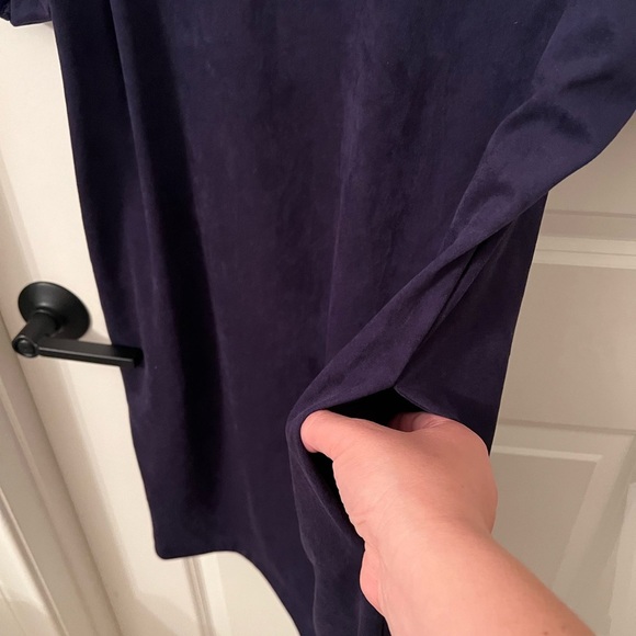 Small Ruby Ribbon (feels like suede)  Navy Blue Dress- with pockets! - Picture 9 of 9